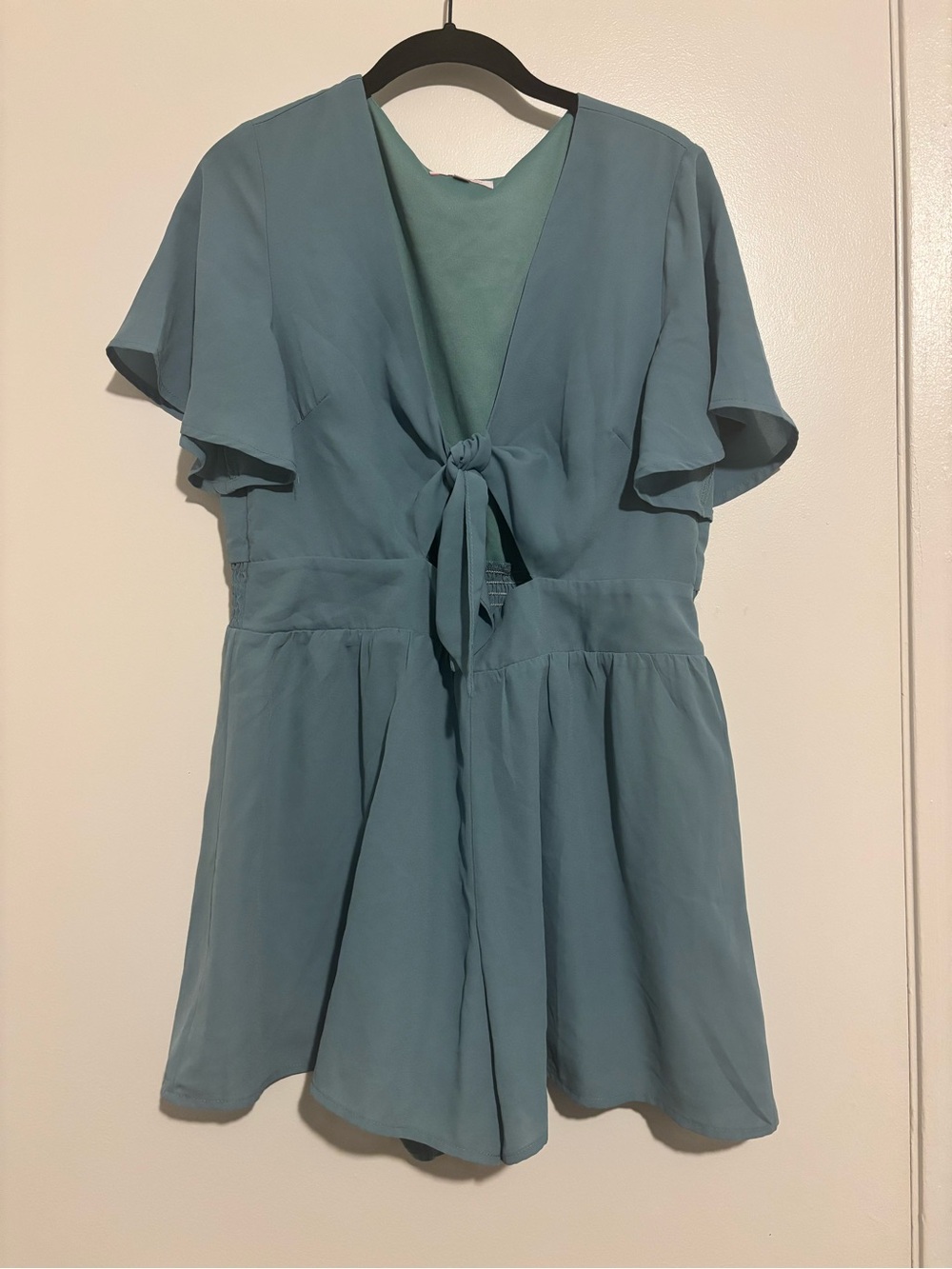 Pink Lily blue romper